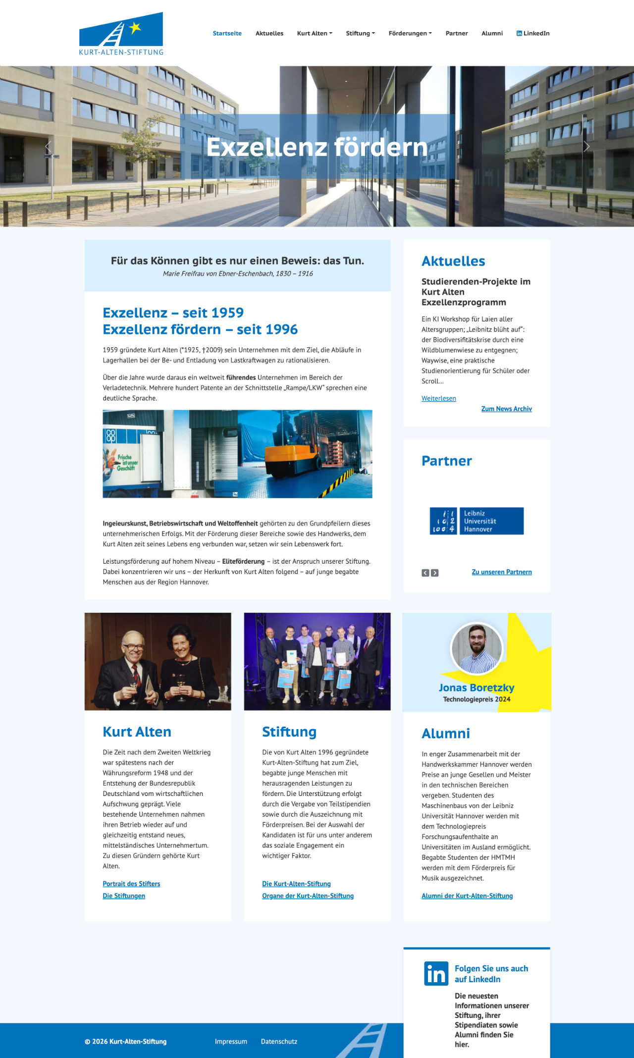 Webdesign Stiftung Referenz Desktop