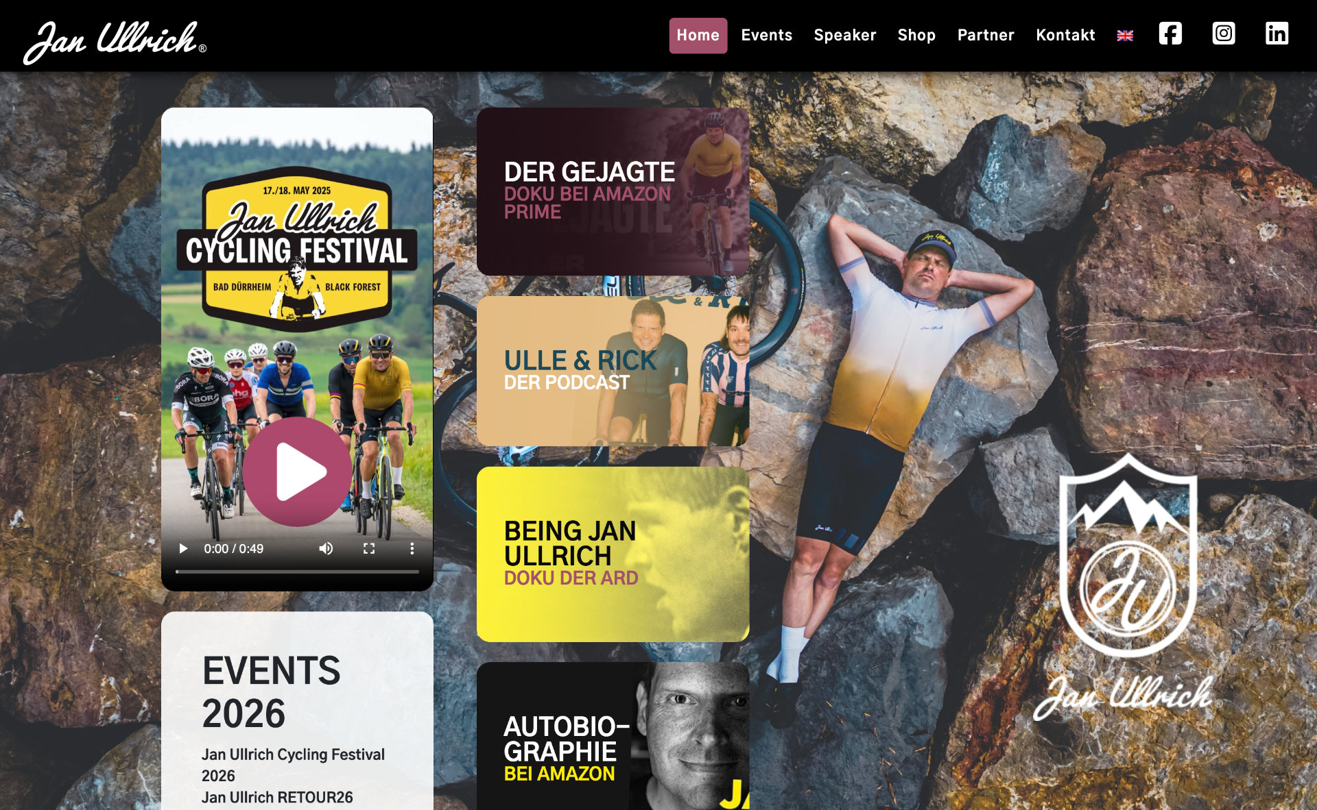 Webdesign Referenz Jan Ullrich - Desktop
