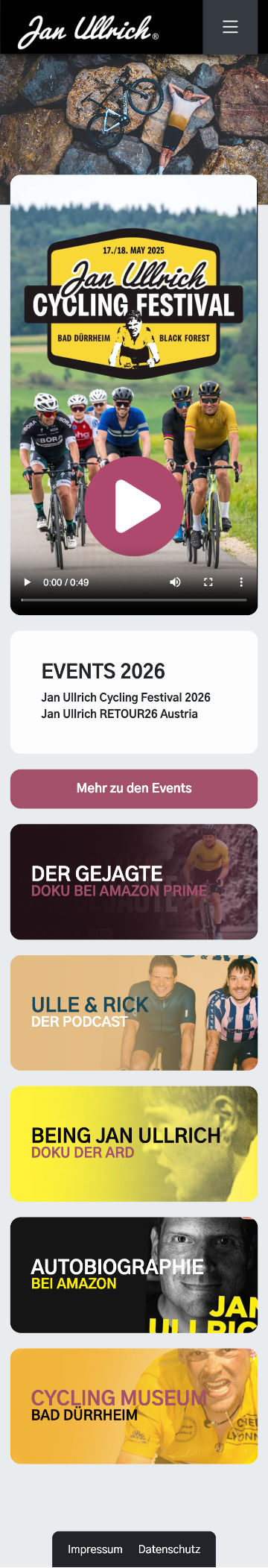 Webdesign Referenz Jan Ullrich - Phone
