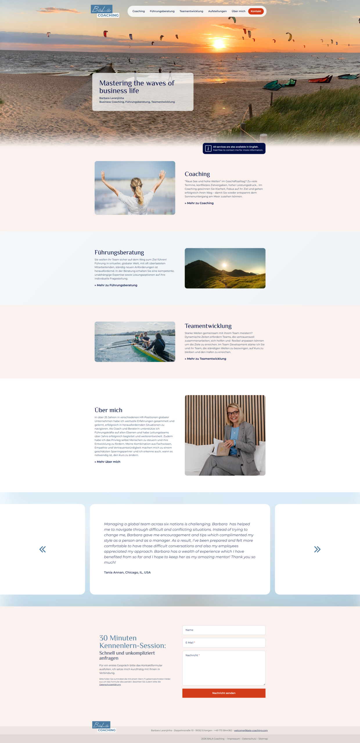 Webdesign Referenz Desktop Coaching