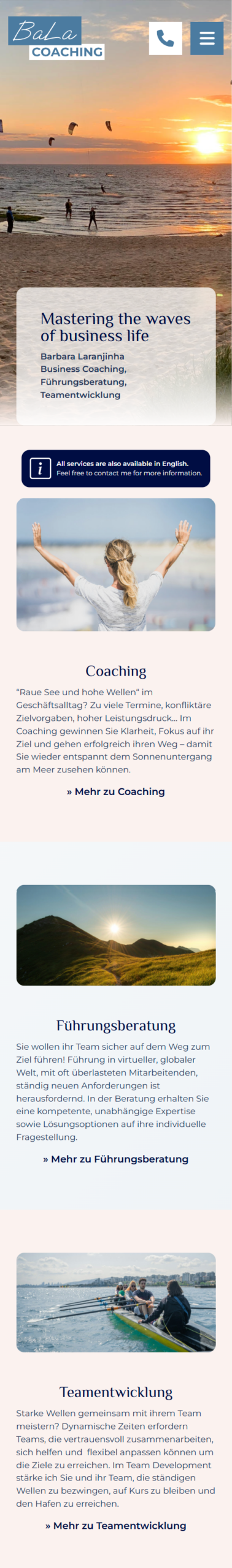 Webdesign Referenz Mobil Coaching